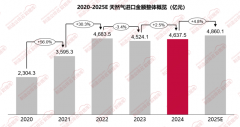 2024年我国天然气进口金额达46375亿元 2024年我国天然气进口金额达46375亿元